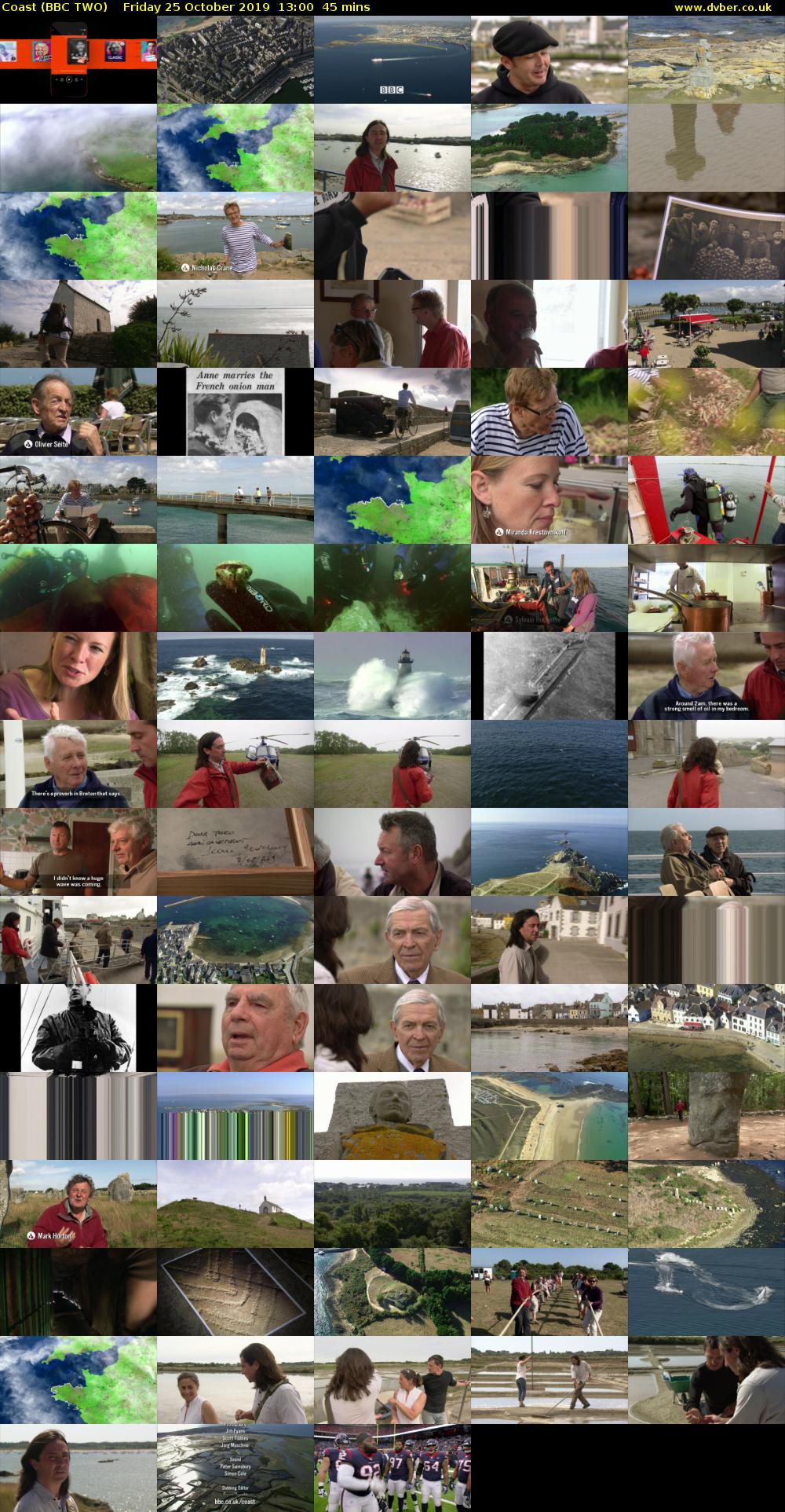 Coast (BBC TWO) Friday 25 October 2019 13:00 - 13:45
