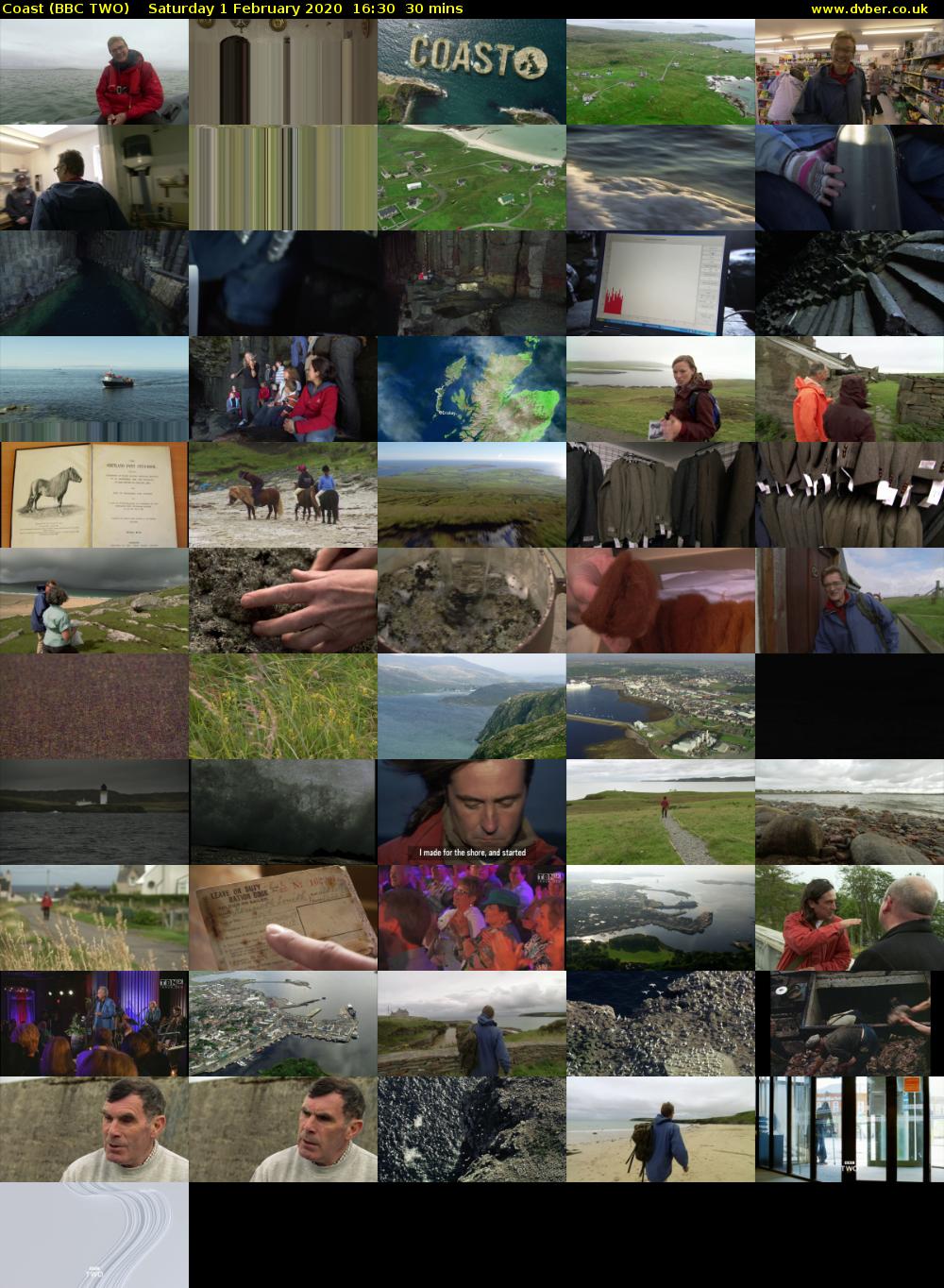 Coast (BBC TWO) Saturday 1 February 2020 16:30 - 17:00