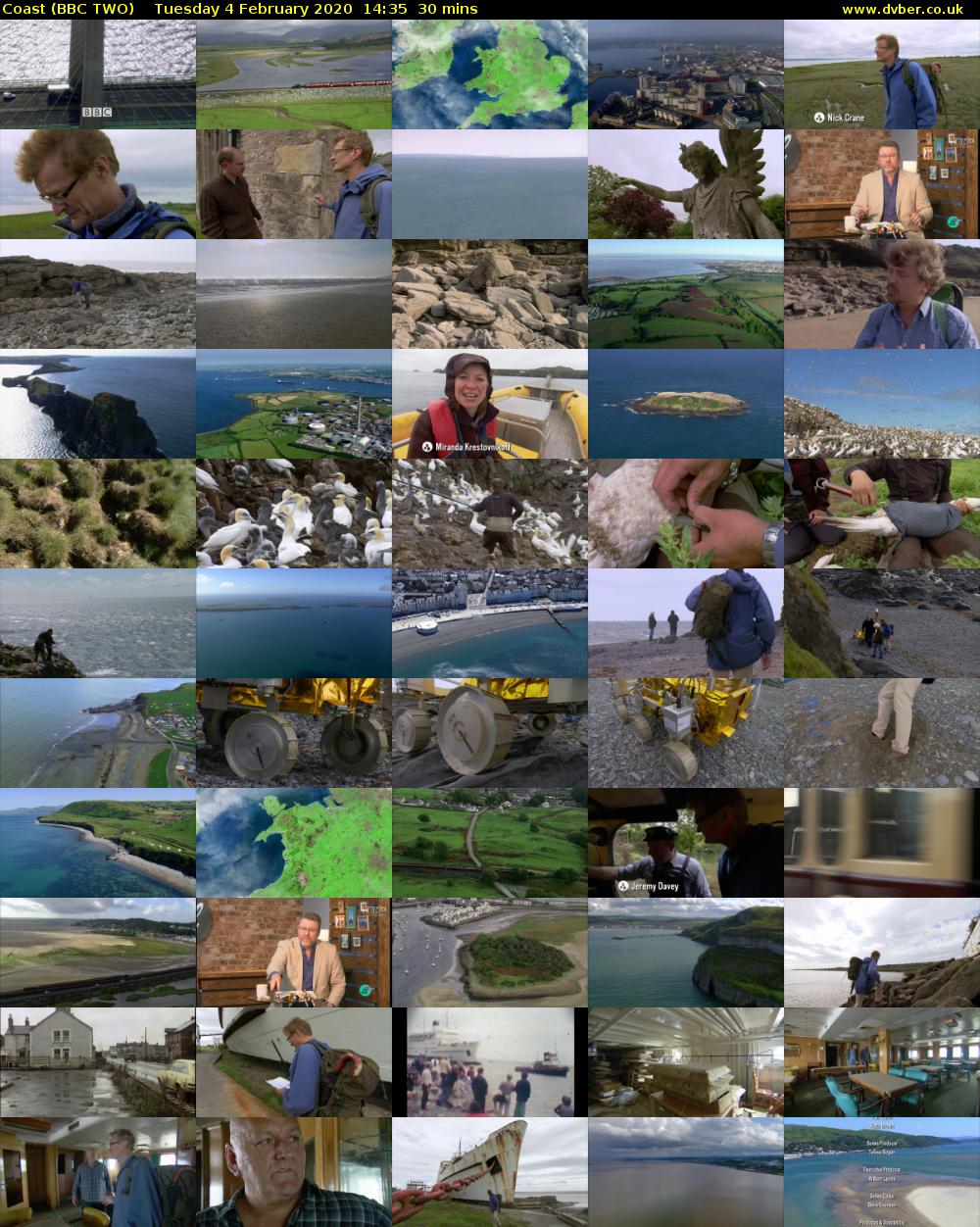 Coast (BBC TWO) Tuesday 4 February 2020 14:35 - 15:05