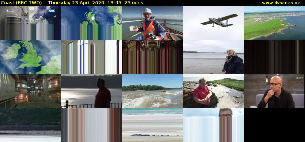 Coast (BBC TWO) Thursday 23 April 2020 13:45 - 14:10