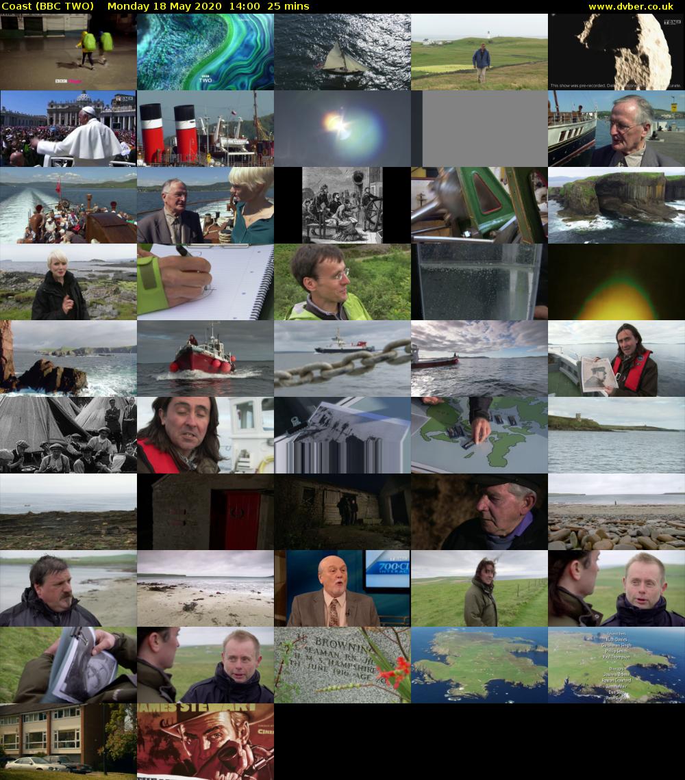Coast (BBC TWO) Monday 18 May 2020 14:00 - 14:25