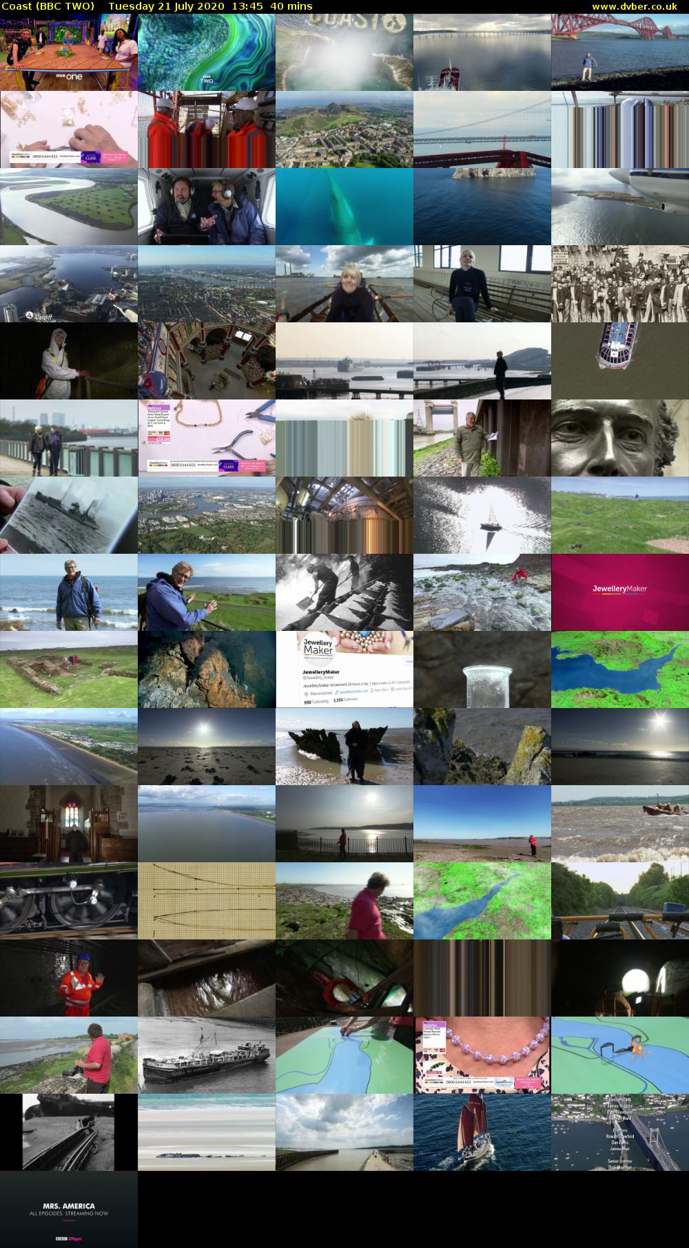 Coast (BBC TWO) Tuesday 21 July 2020 13:45 - 14:25