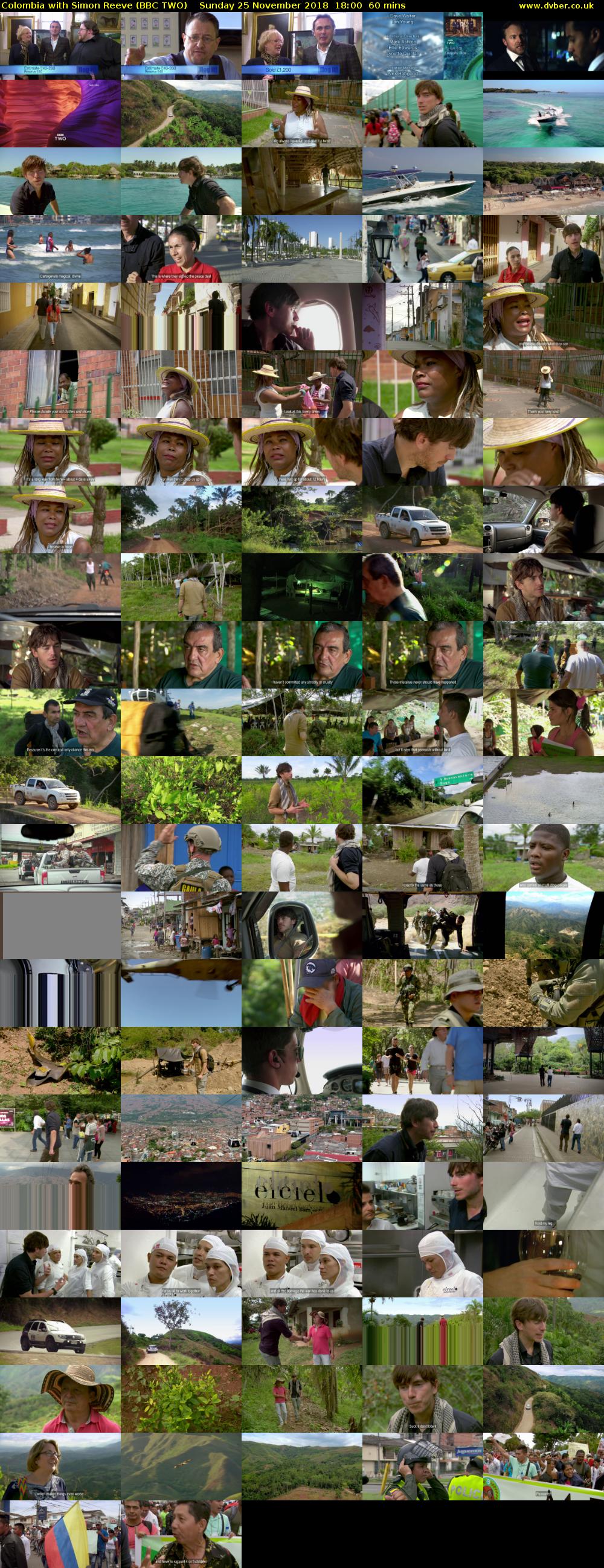 Colombia with Simon Reeve (BBC TWO) Sunday 25 November 2018 18:00 - 19:00