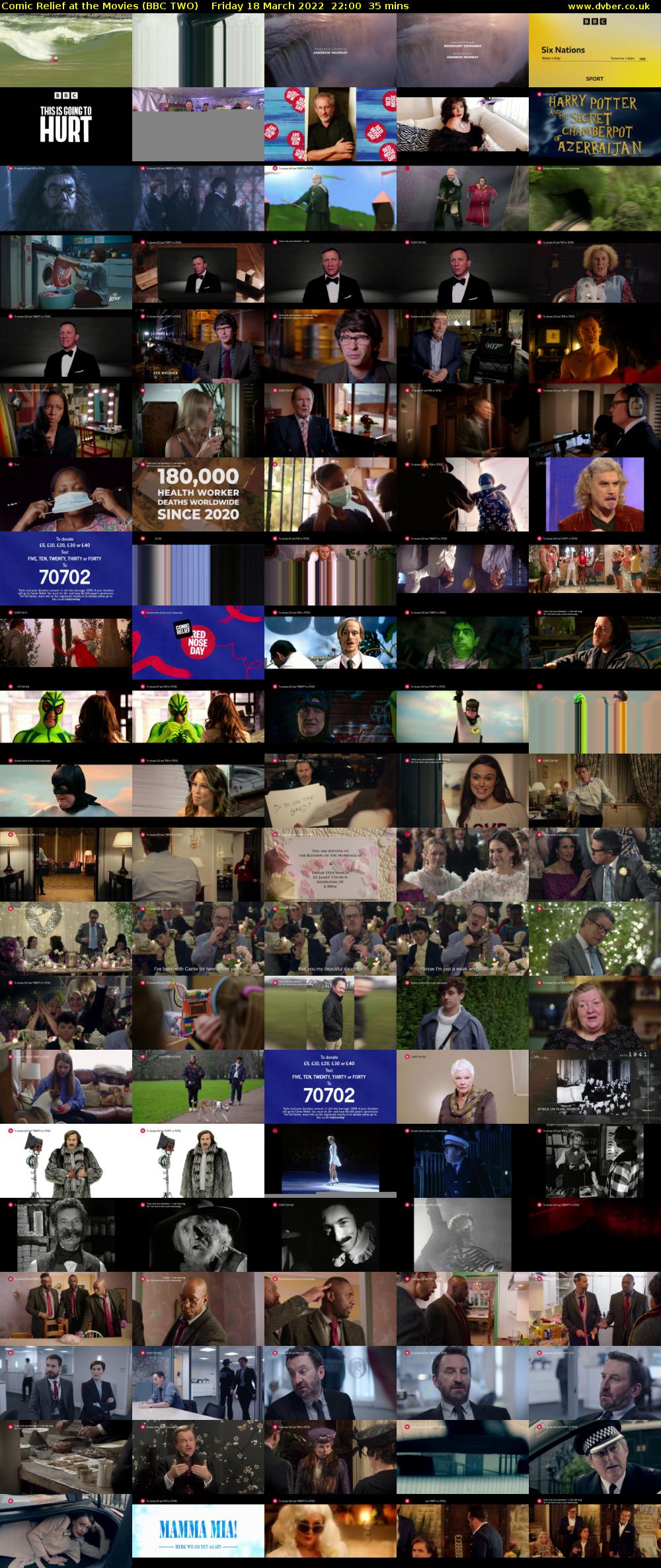 Comic Relief at the Movies (BBC TWO) Friday 18 March 2022 22:00 - 22:35