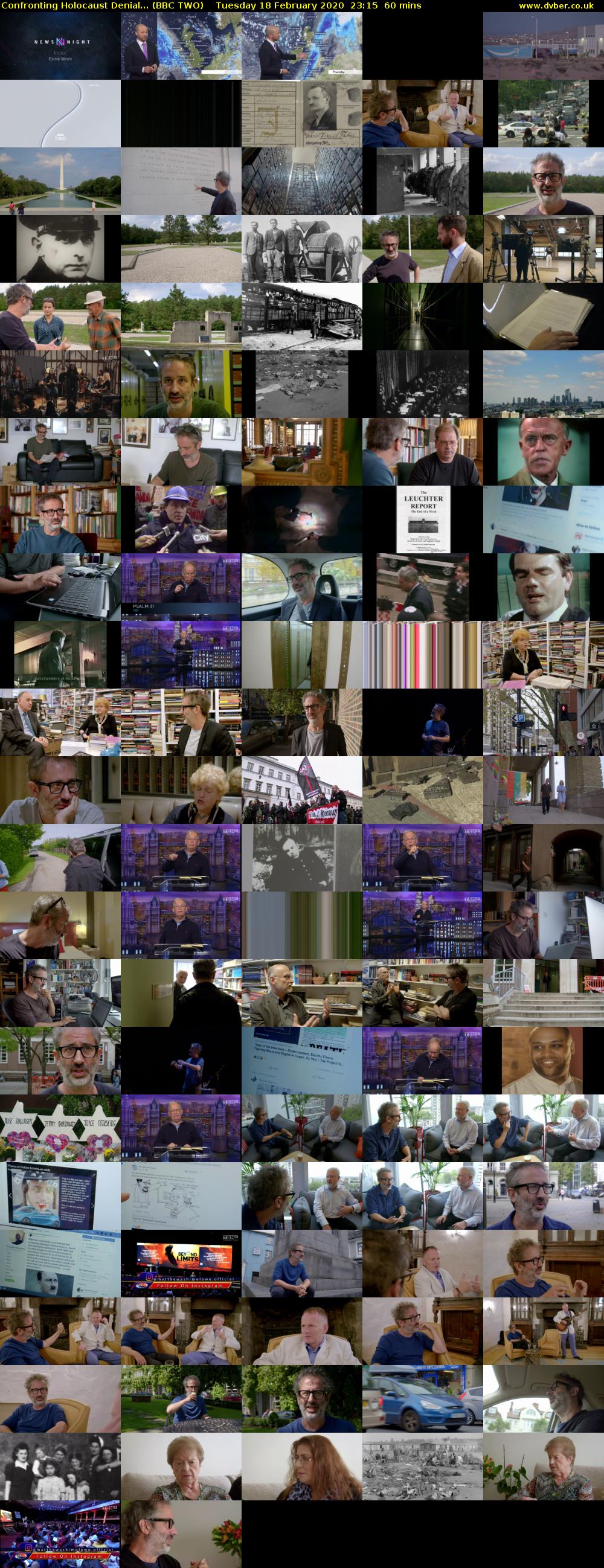 Confronting Holocaust Denial... (BBC TWO) Tuesday 18 February 2020 23:15 - 00:15