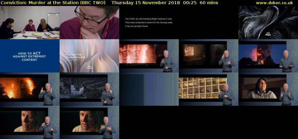Conviction: Murder at the Station (BBC TWO) Thursday 15 November 2018 00:25 - 01:25