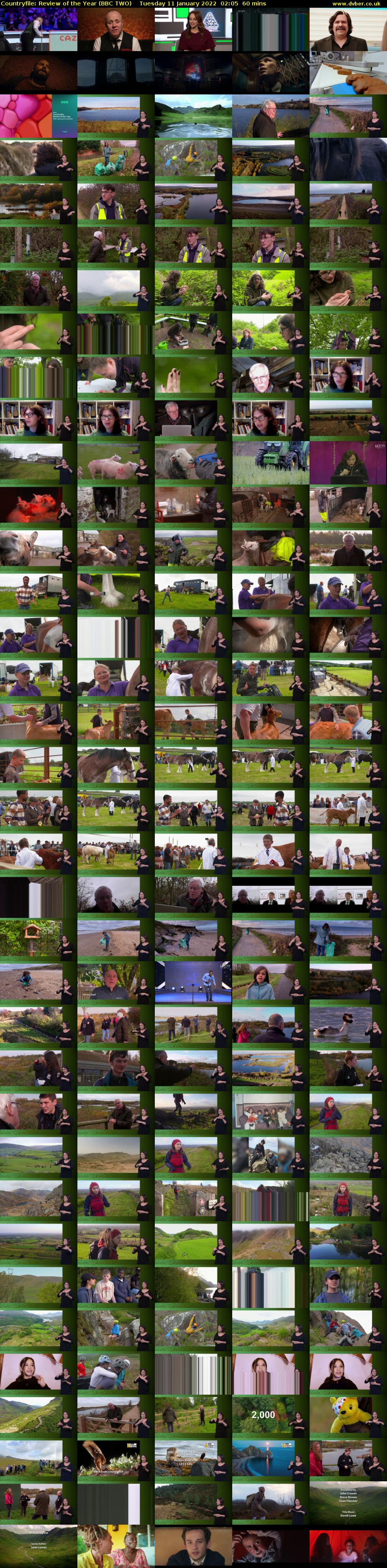 Countryfile: Review of the Year (BBC TWO) Tuesday 11 January 2022 02:05 - 03:05