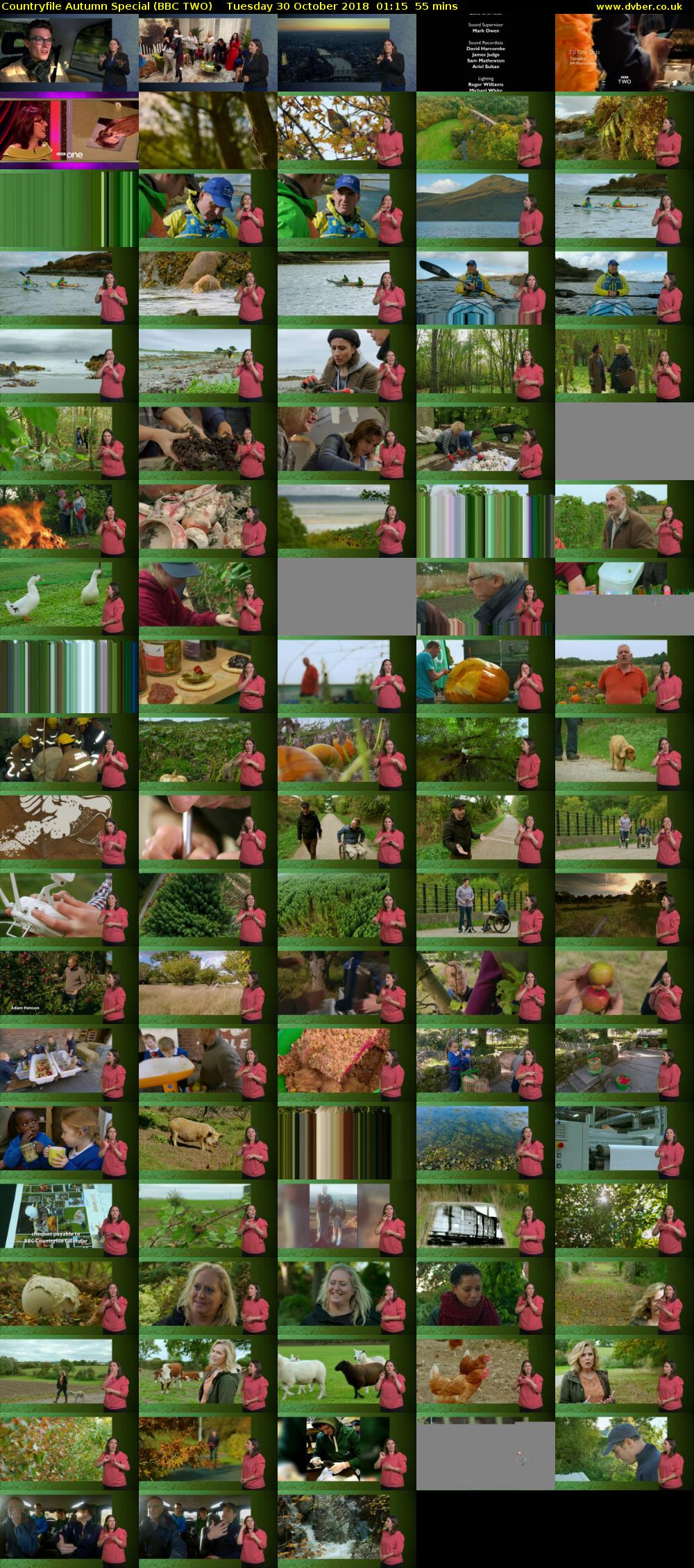 Countryfile Autumn Special (BBC TWO) Tuesday 30 October 2018 01:15 - 02:10