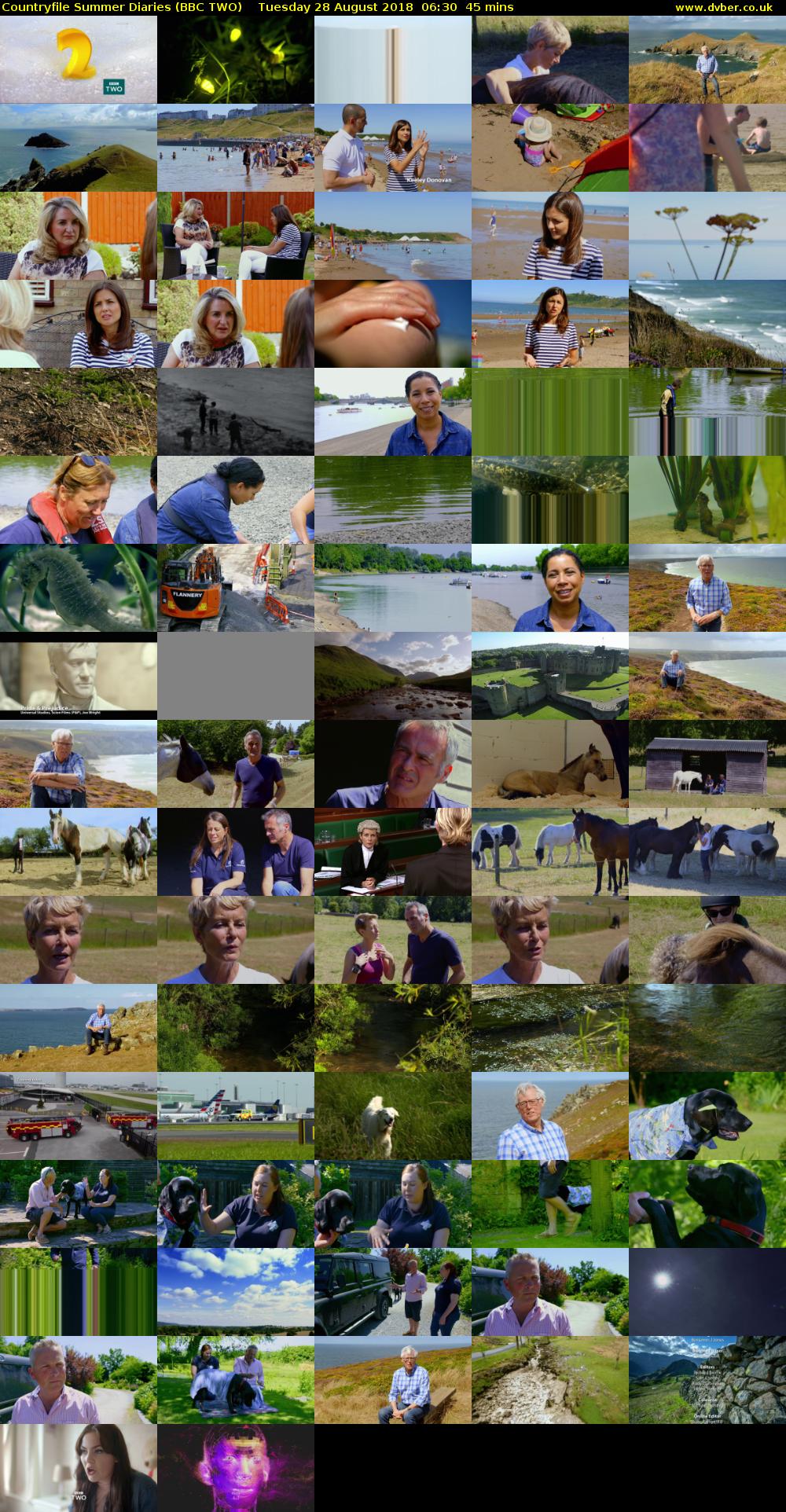 Countryfile Summer Diaries (BBC TWO) Tuesday 28 August 2018 06:30 - 07:15