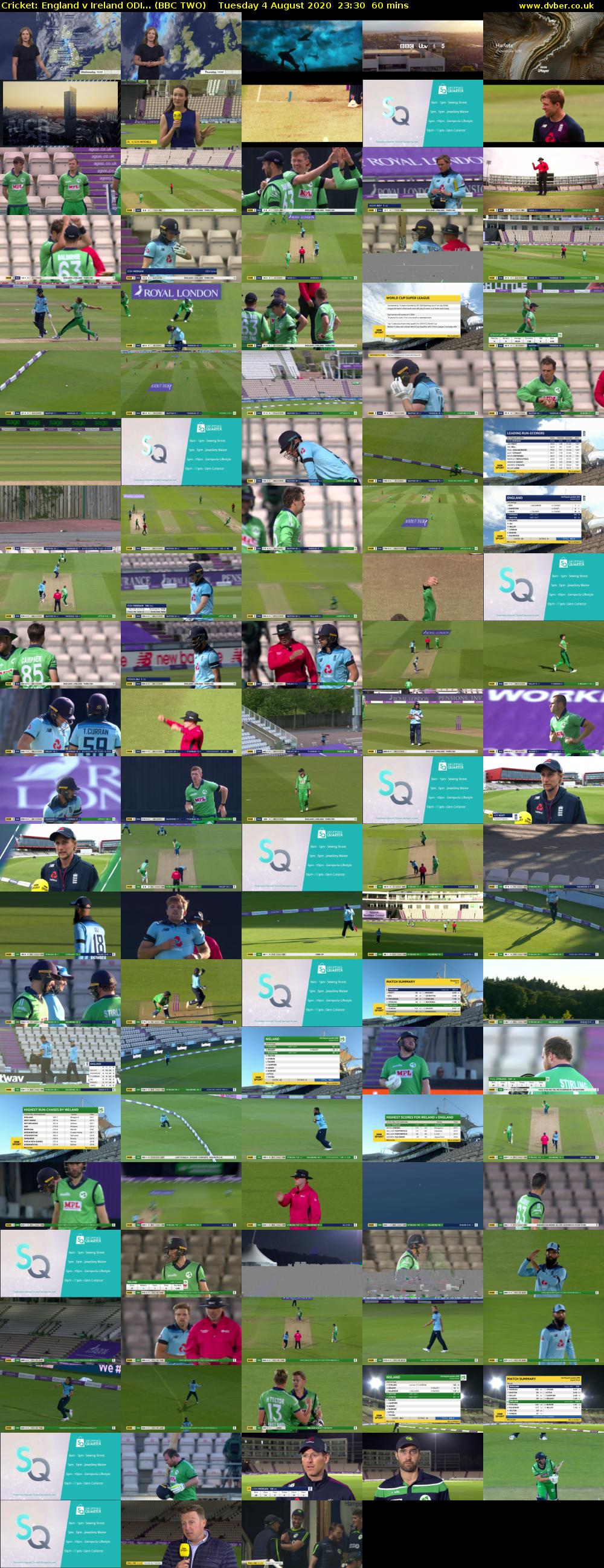 Cricket: England v Ireland ODI... (BBC TWO) Tuesday 4 August 2020 23:30 - 00:30