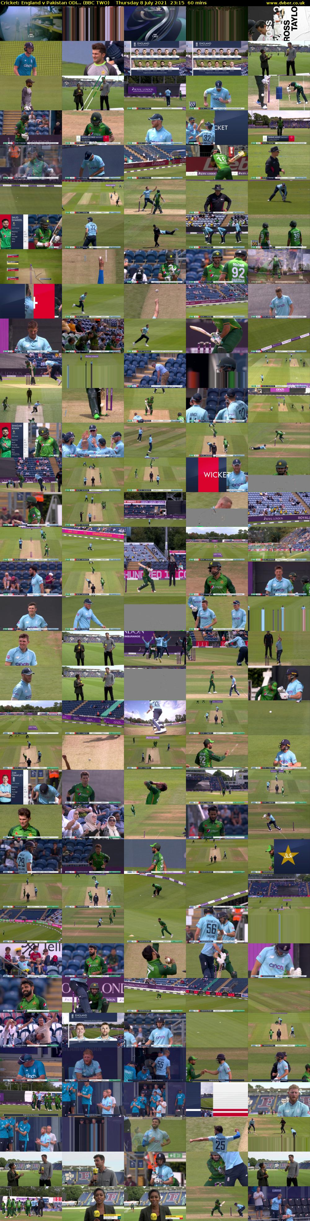 Cricket: England v Pakistan ODI... (BBC TWO) Thursday 8 July 2021 23:15 - 00:15