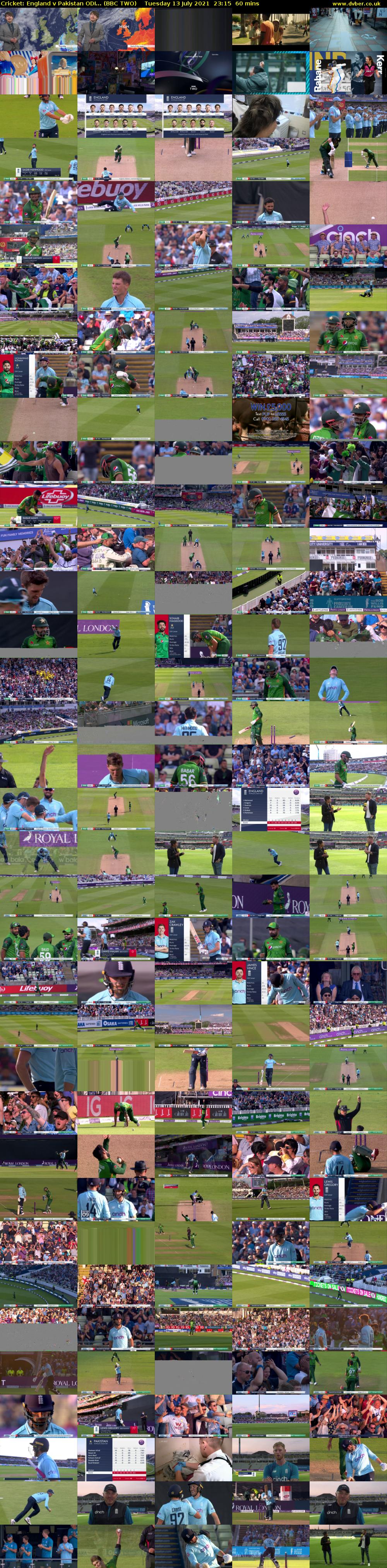 Cricket: England v Pakistan ODI... (BBC TWO) Tuesday 13 July 2021 23:15 - 00:15
