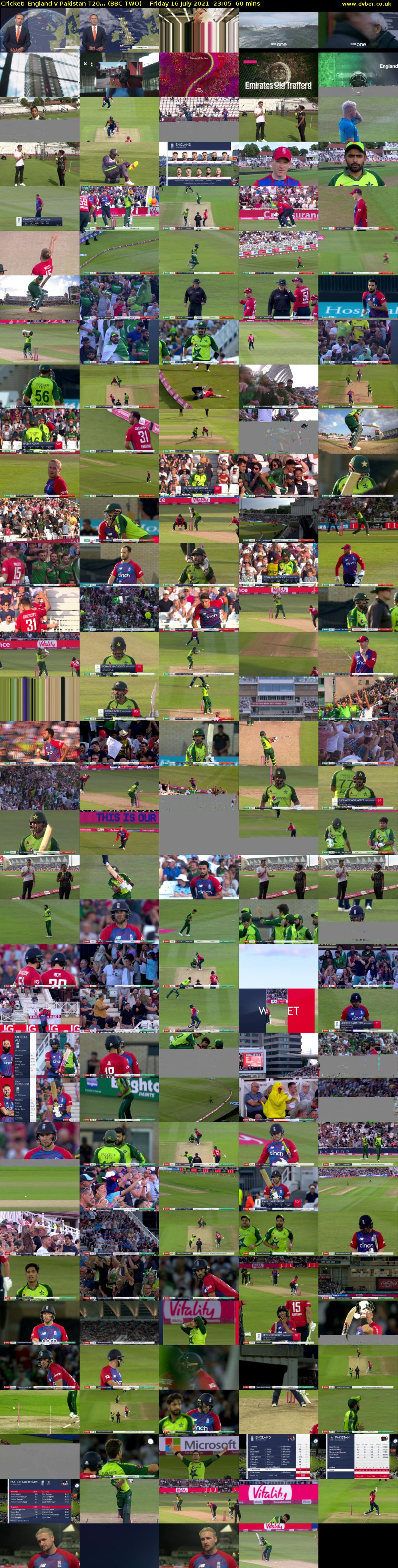 Cricket: England v Pakistan T20... (BBC TWO) Friday 16 July 2021 23:05 - 00:05