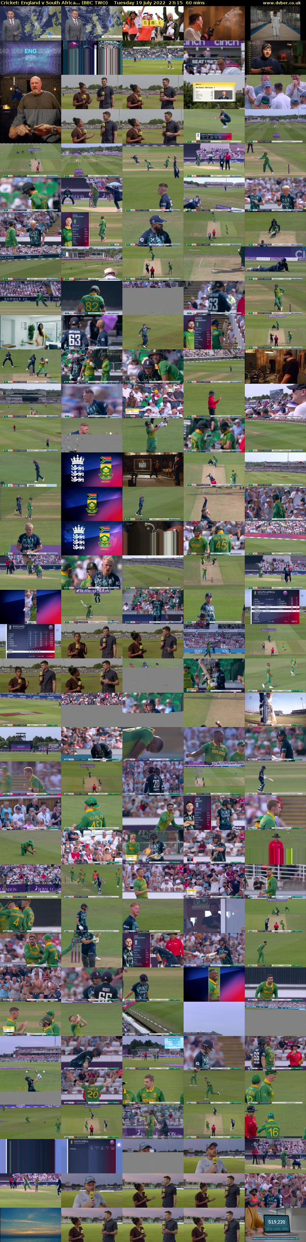 Cricket: England v South Africa... (BBC TWO) Tuesday 19 July 2022 23:15 - 00:15