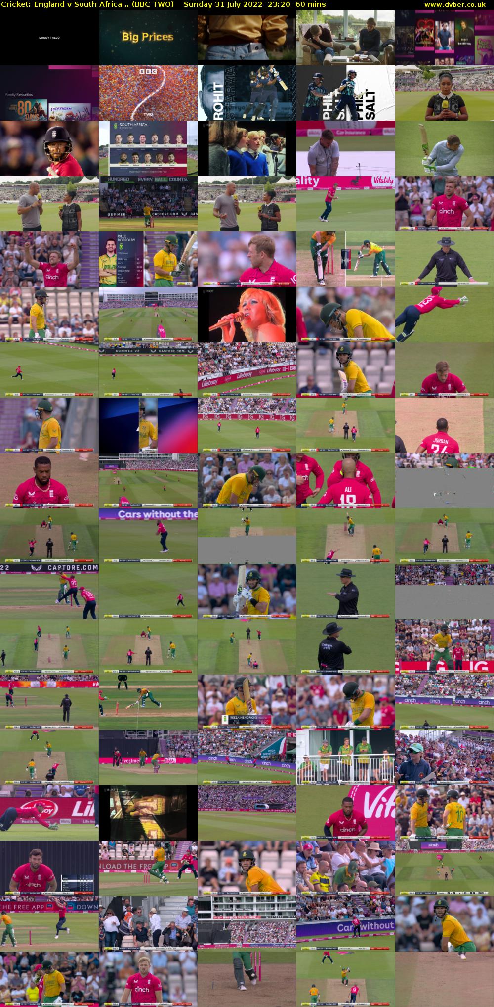 Cricket: England v South Africa... (BBC TWO) Sunday 31 July 2022 23:20 - 00:20