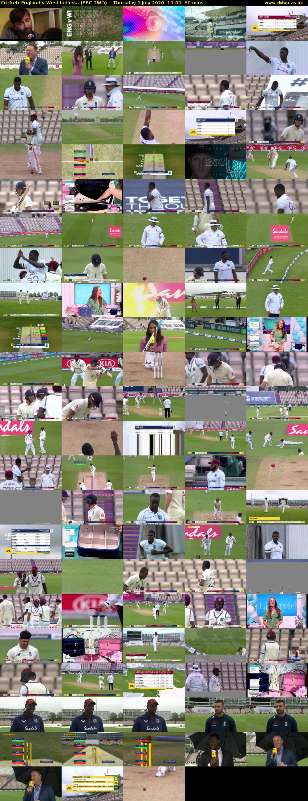Cricket: England v West Indies... (BBC TWO) Thursday 9 July 2020 19:00 - 20:00