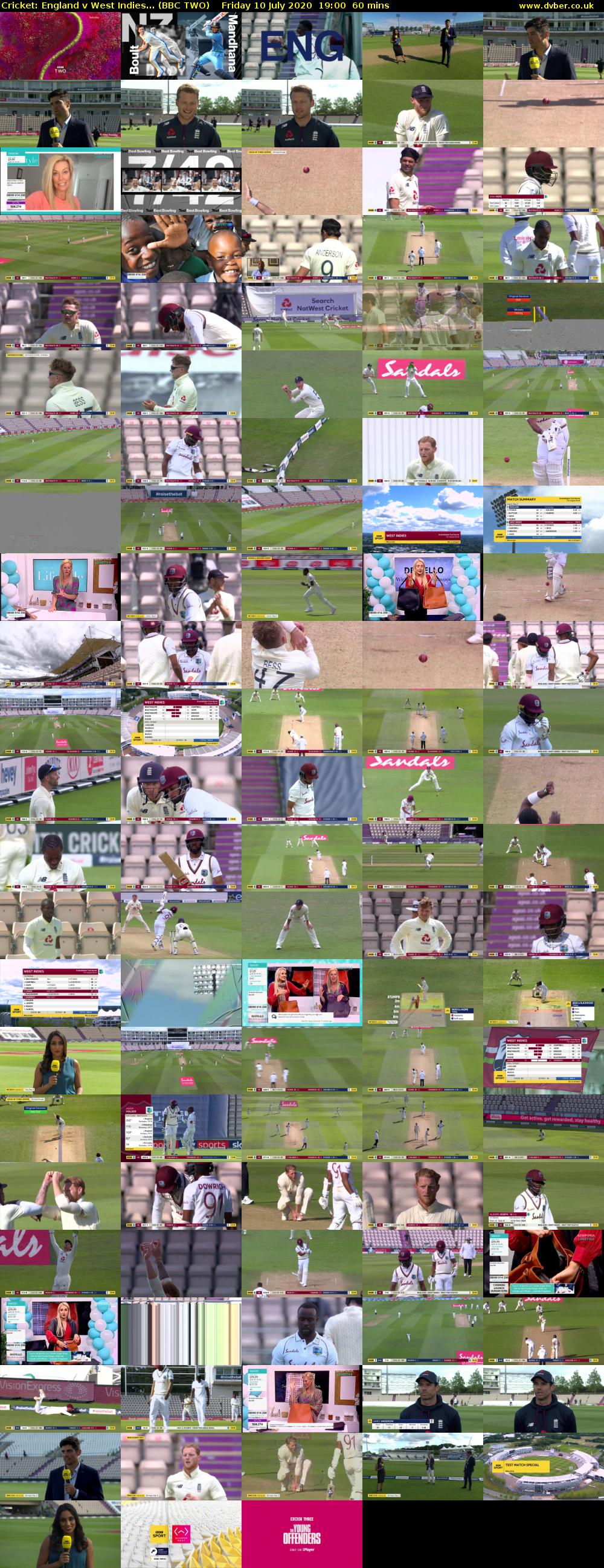 Cricket: England v West Indies... (BBC TWO) Friday 10 July 2020 19:00 - 20:00