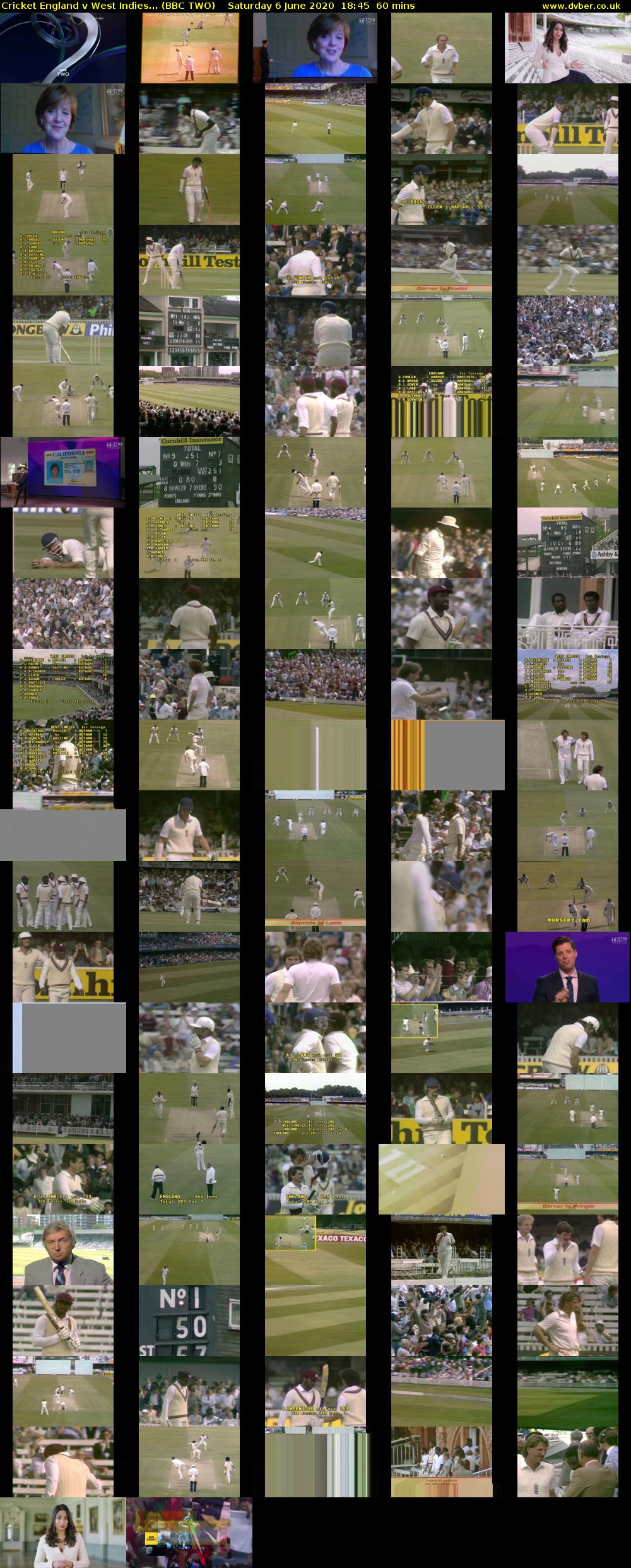 Cricket England v West Indies... (BBC TWO) Saturday 6 June 2020 18:45 - 19:45