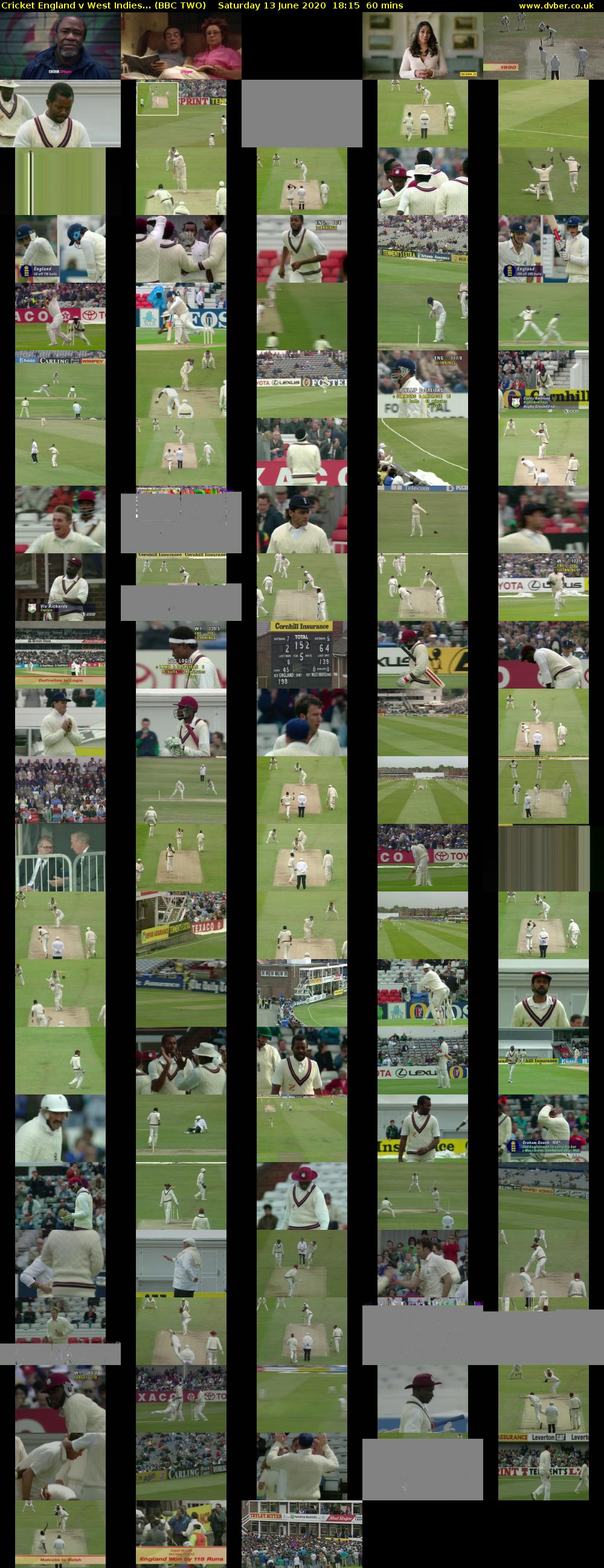 Cricket England v West Indies... (BBC TWO) Saturday 13 June 2020 18:15 - 19:15