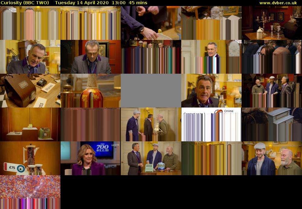 Curiosity (BBC TWO) Tuesday 14 April 2020 13:00 - 13:45