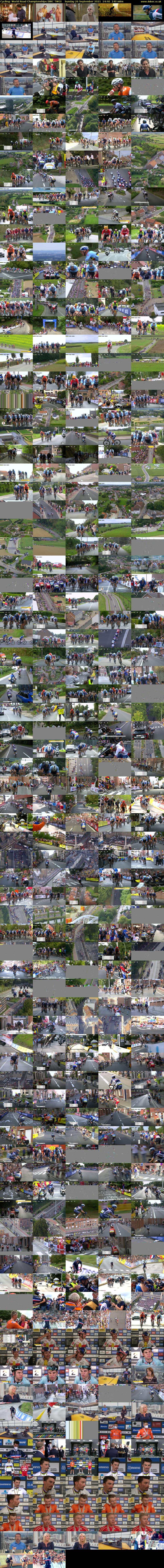 Cycling: World Road Championships (BBC TWO) Sunday 26 September 2021 14:40 - 17:00