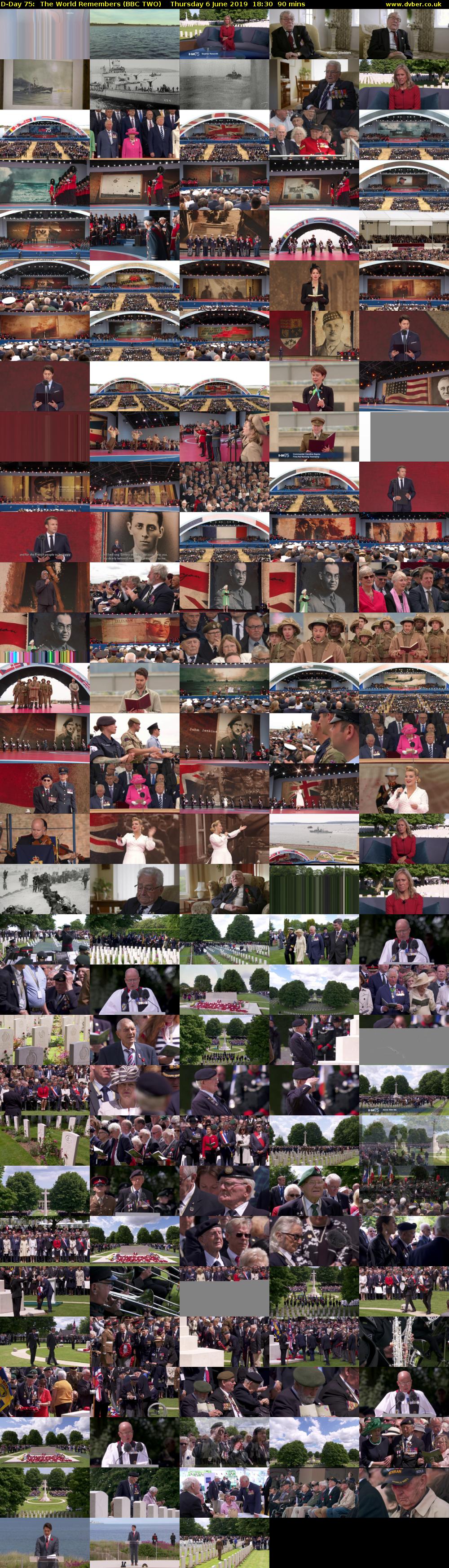 D-Day 75:  The World Remembers (BBC TWO) Thursday 6 June 2019 18:30 - 20:00