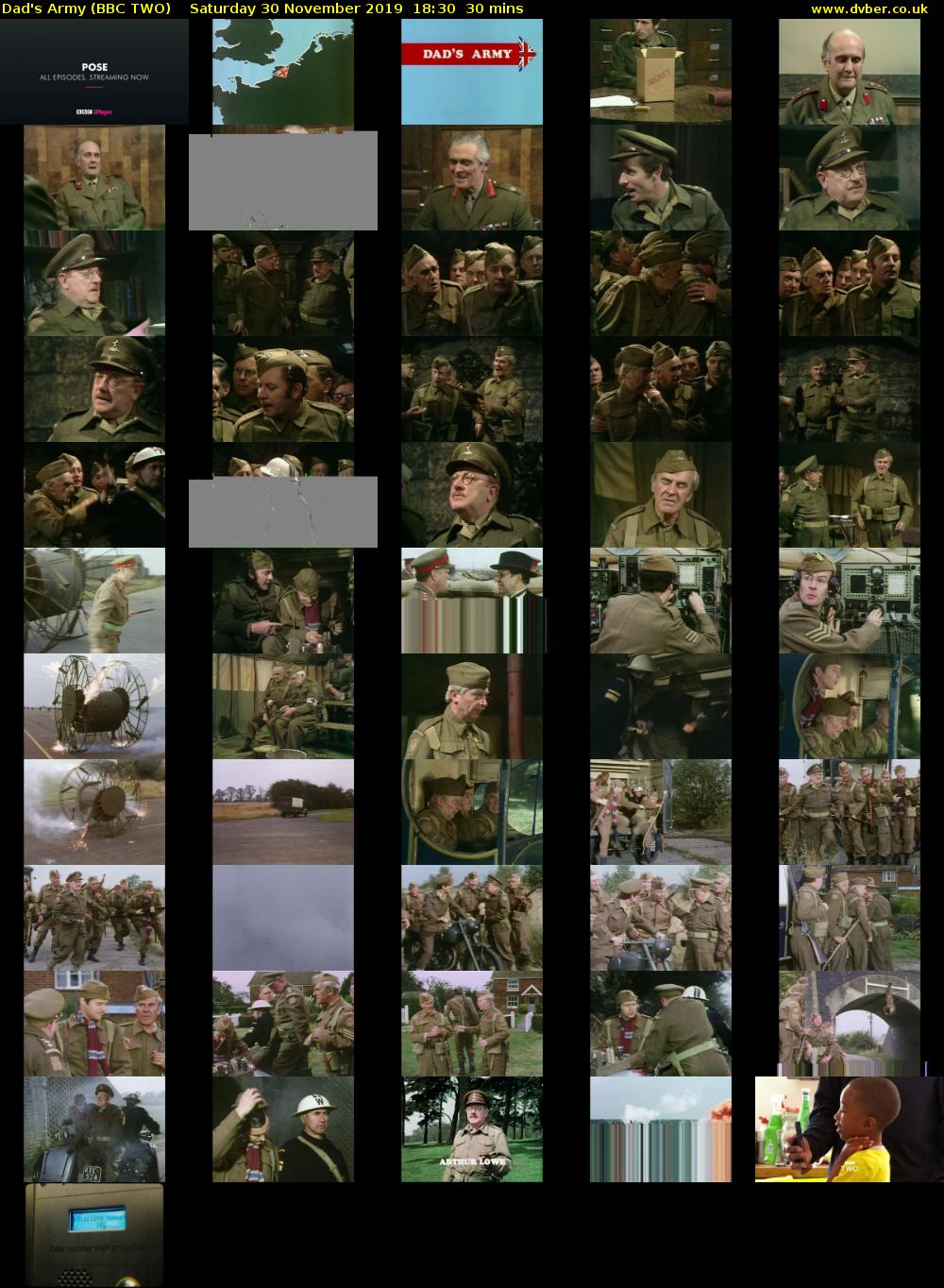 Dad's Army (BBC TWO) Saturday 30 November 2019 18:30 - 19:00
