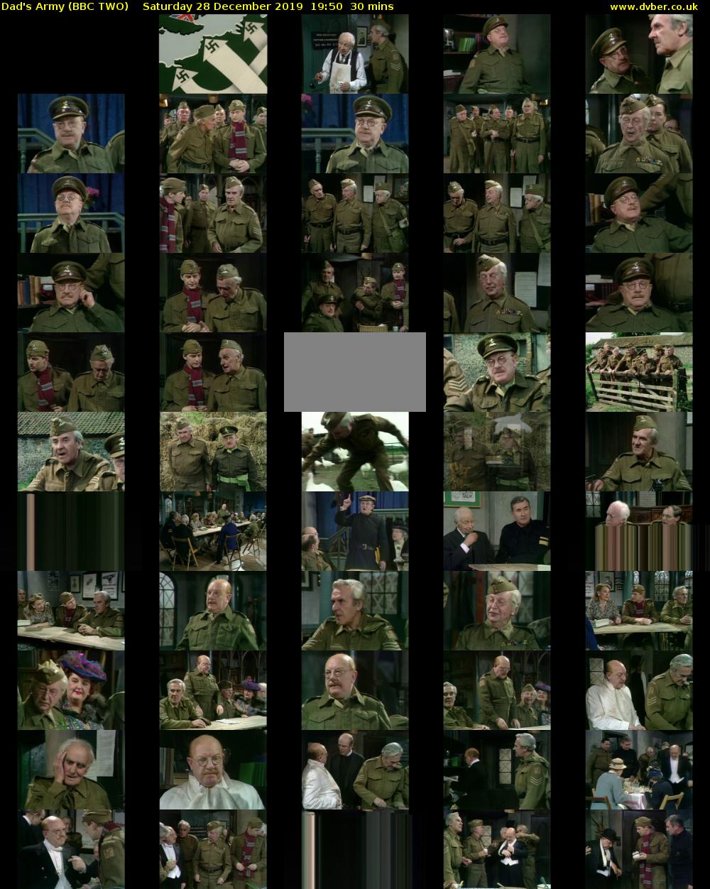 Dad's Army (BBC TWO) Saturday 28 December 2019 19:50 - 20:20