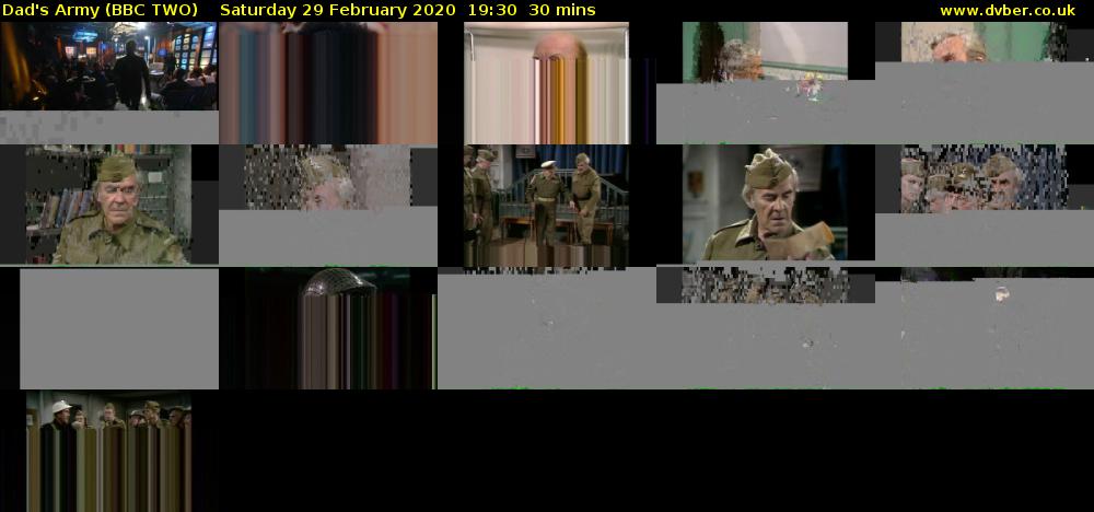 Dad's Army (BBC TWO) Saturday 29 February 2020 19:30 - 20:00