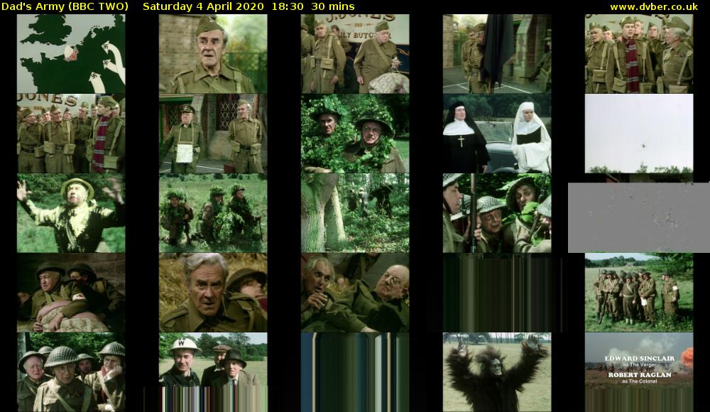 Dad's Army (BBC TWO) Saturday 4 April 2020 18:30 - 19:00