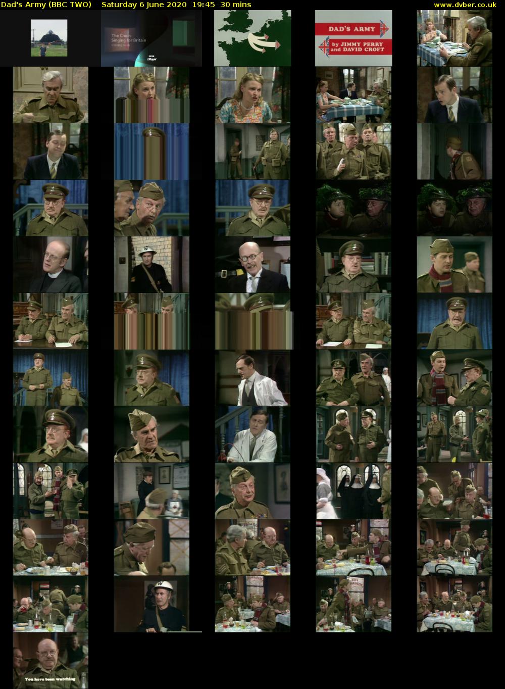 Dad's Army (BBC TWO) Saturday 6 June 2020 19:45 - 20:15