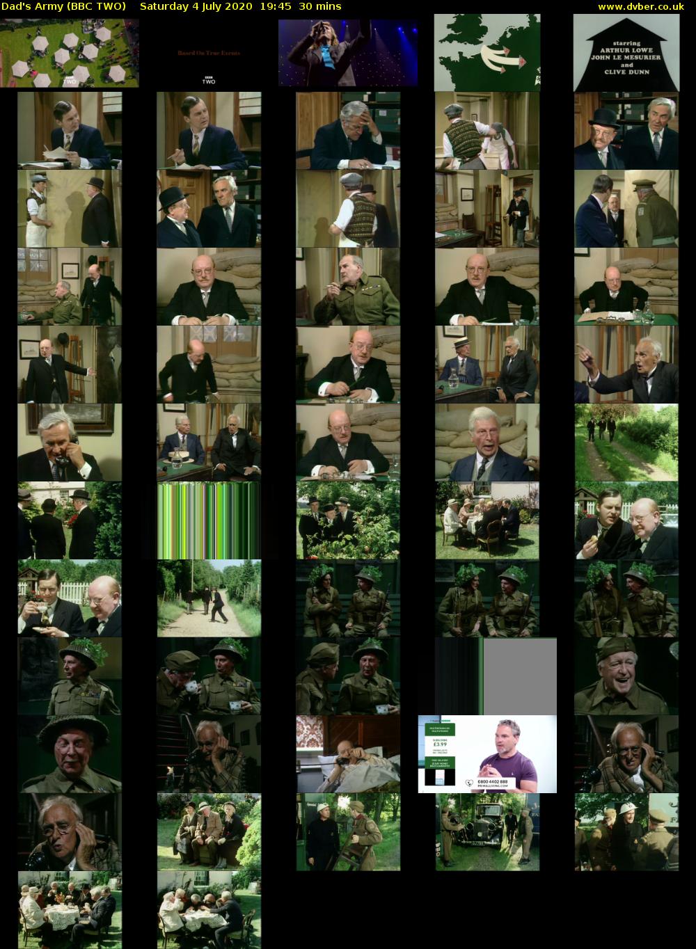 Dad's Army (BBC TWO) Saturday 4 July 2020 19:45 - 20:15