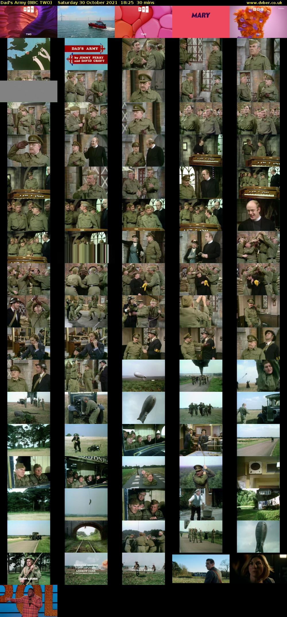 Dad's Army (BBC TWO) Saturday 30 October 2021 18:25 - 18:55