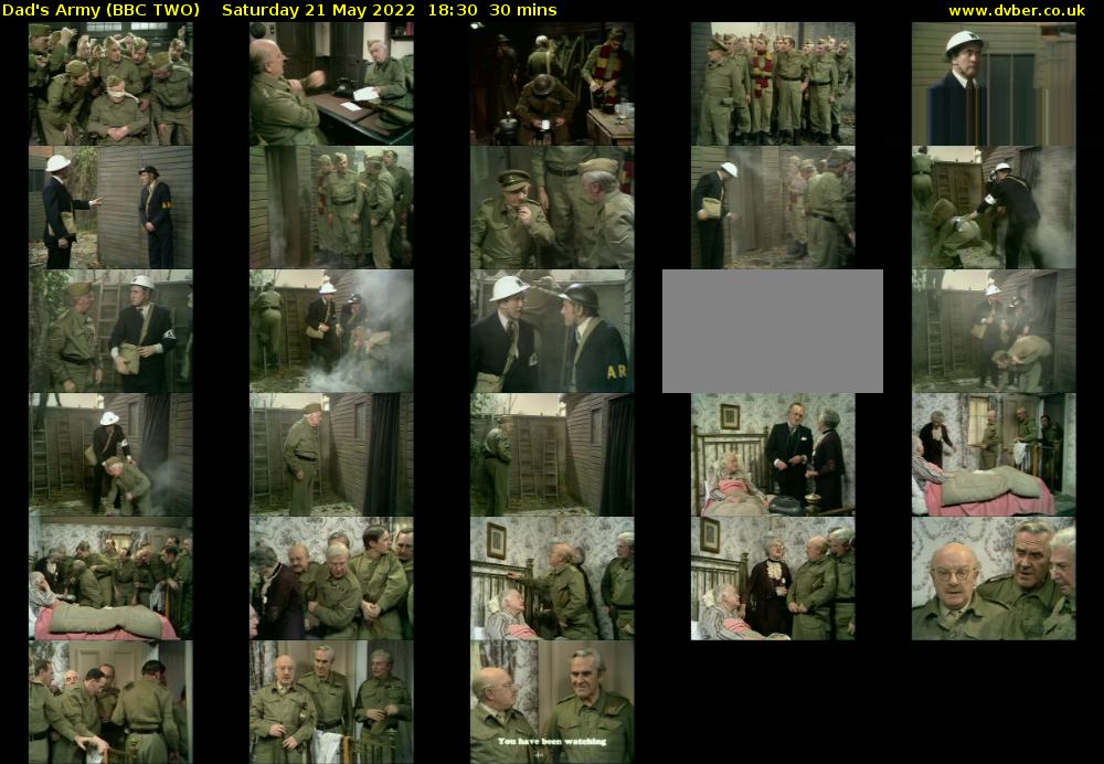 Dad's Army (BBC TWO) Saturday 21 May 2022 18:30 - 19:00