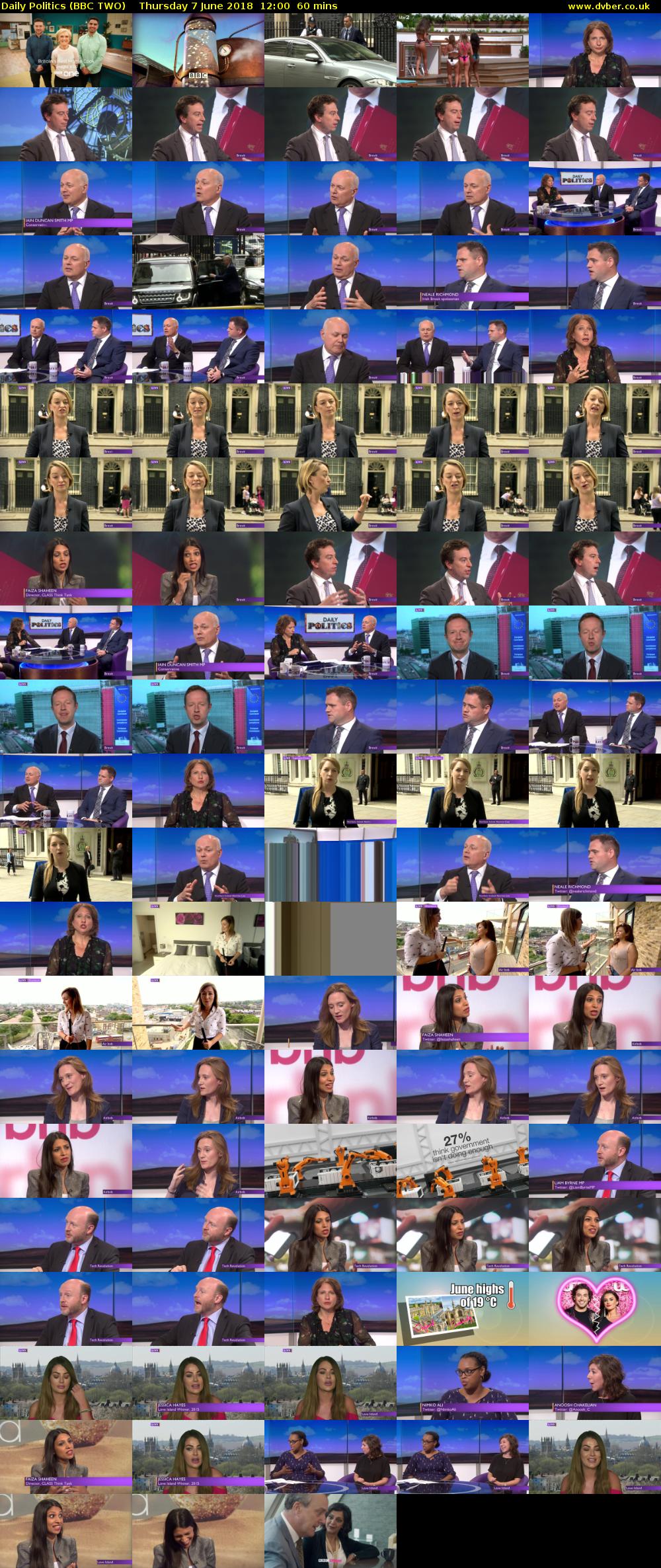 Daily Politics (BBC TWO) Thursday 7 June 2018 12:00 - 13:00