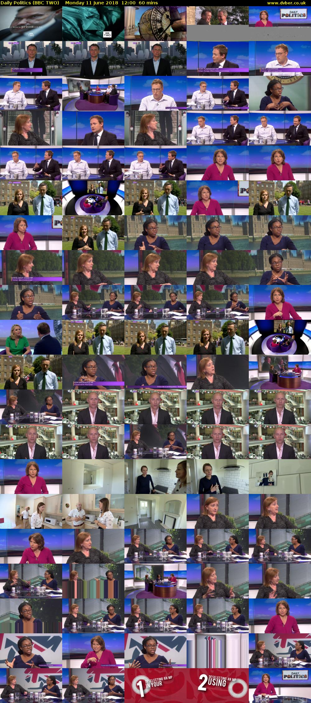 Daily Politics (BBC TWO) Monday 11 June 2018 12:00 - 13:00