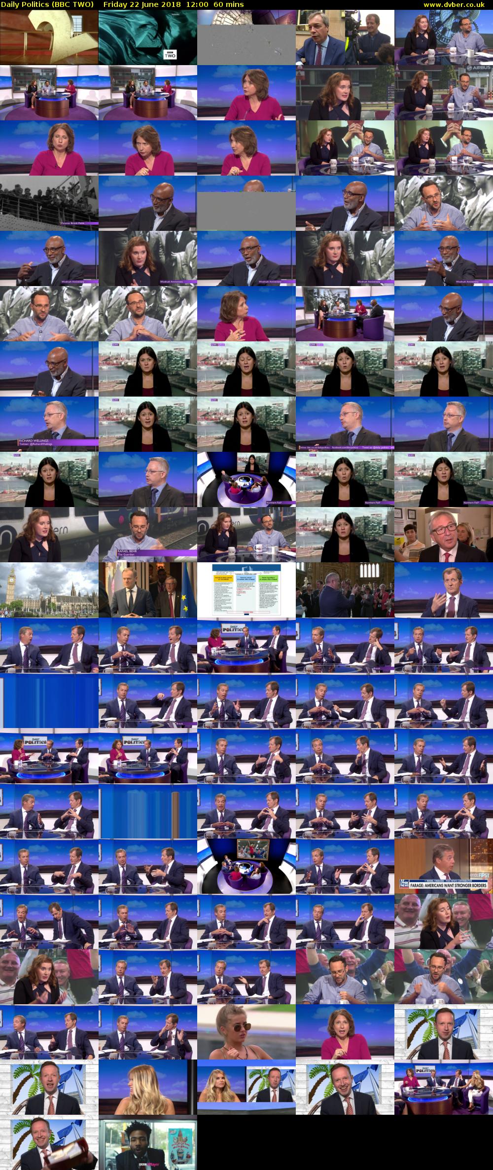Daily Politics (BBC TWO) Friday 22 June 2018 12:00 - 13:00