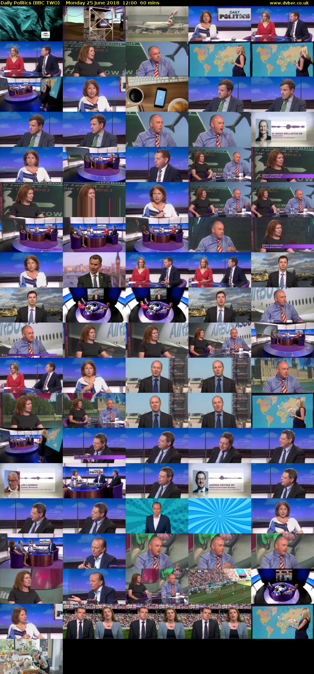 Daily Politics (BBC TWO) Monday 25 June 2018 12:00 - 13:00