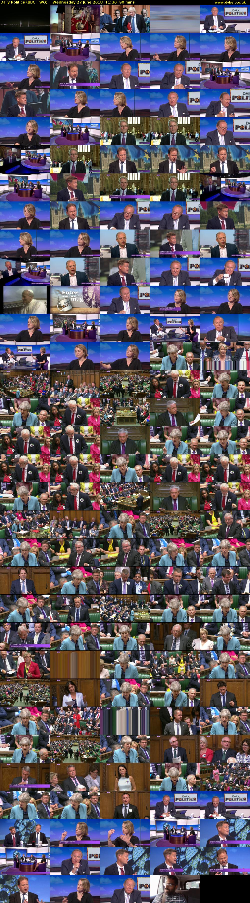 Daily Politics (BBC TWO) Wednesday 27 June 2018 11:30 - 13:00