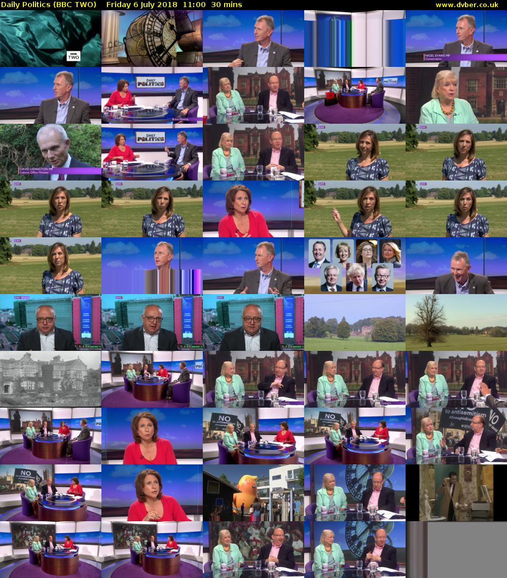 Daily Politics (BBC TWO) Friday 6 July 2018 11:00 - 11:30