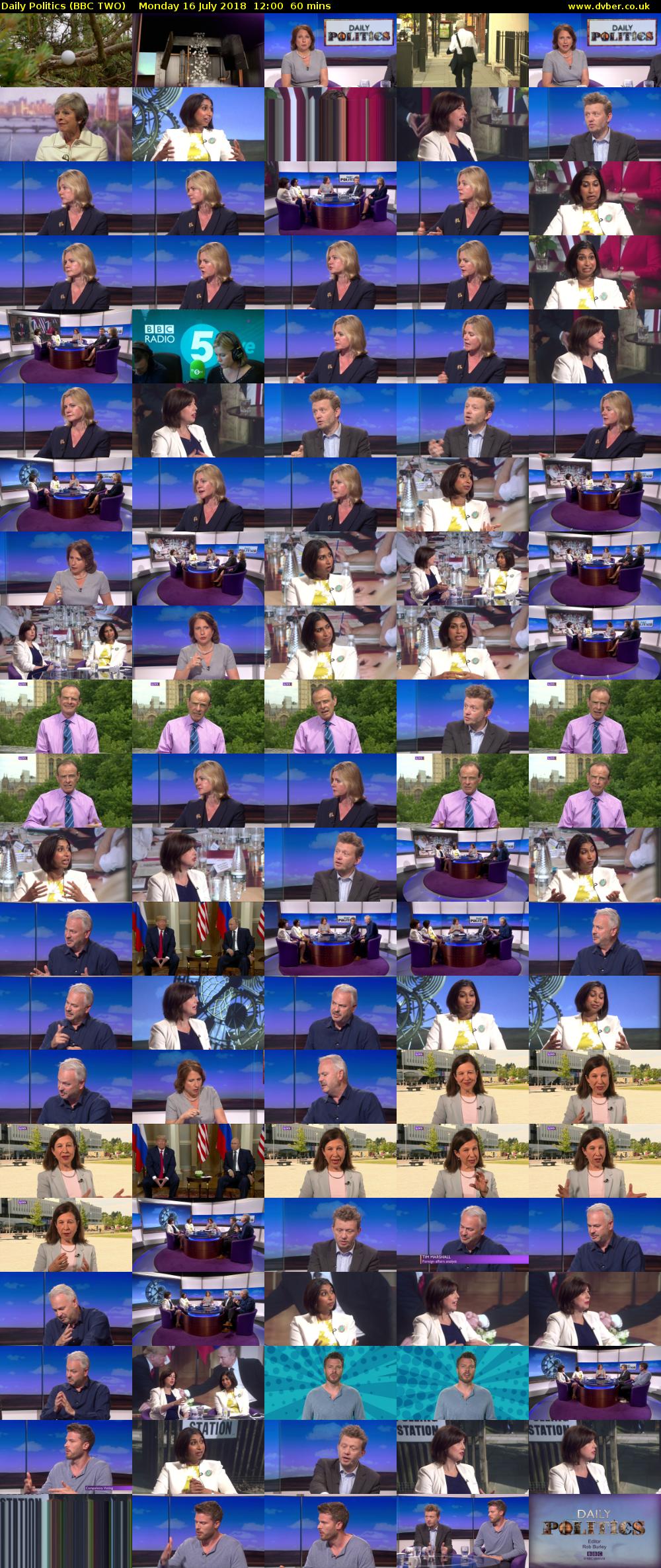 Daily Politics (BBC TWO) Monday 16 July 2018 12:00 - 13:00