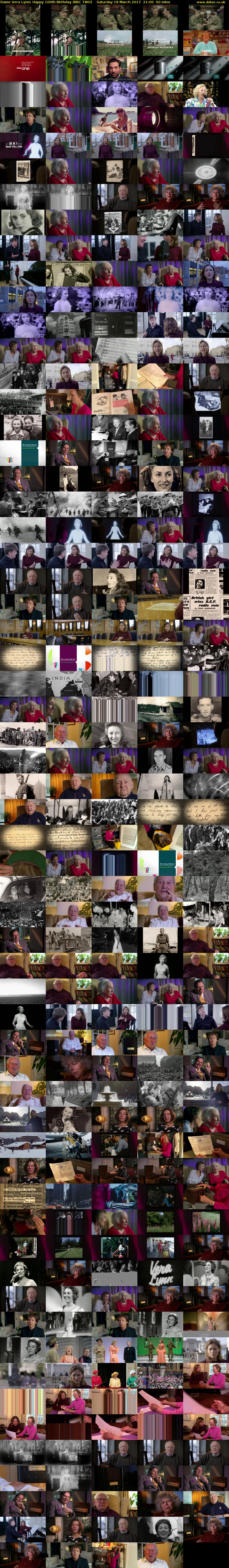 Dame Vera Lynn: Happy 100th Birthday (BBC TWO) Saturday 18 March 2017 21:00 - 22:00