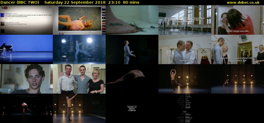 Dancer (BBC TWO) Saturday 22 September 2018 23:10 - 00:30