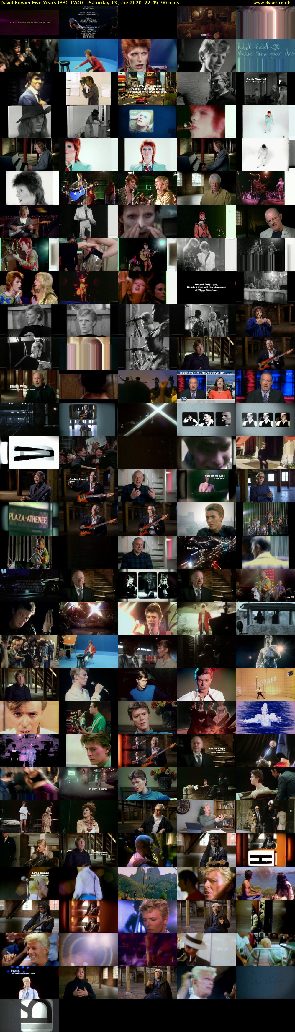 David Bowie: Five Years (BBC TWO) Saturday 13 June 2020 22:45 - 00:15