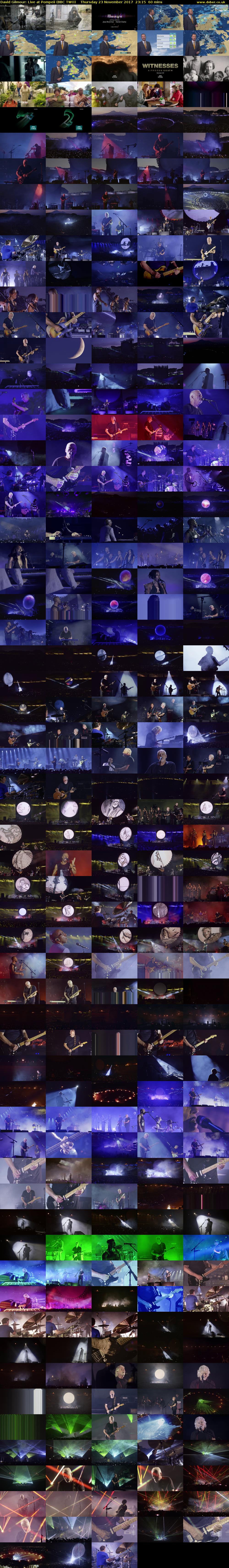 David Gilmour: Live at Pompeii (BBC TWO) Thursday 23 November 2017 23:15 - 00:15