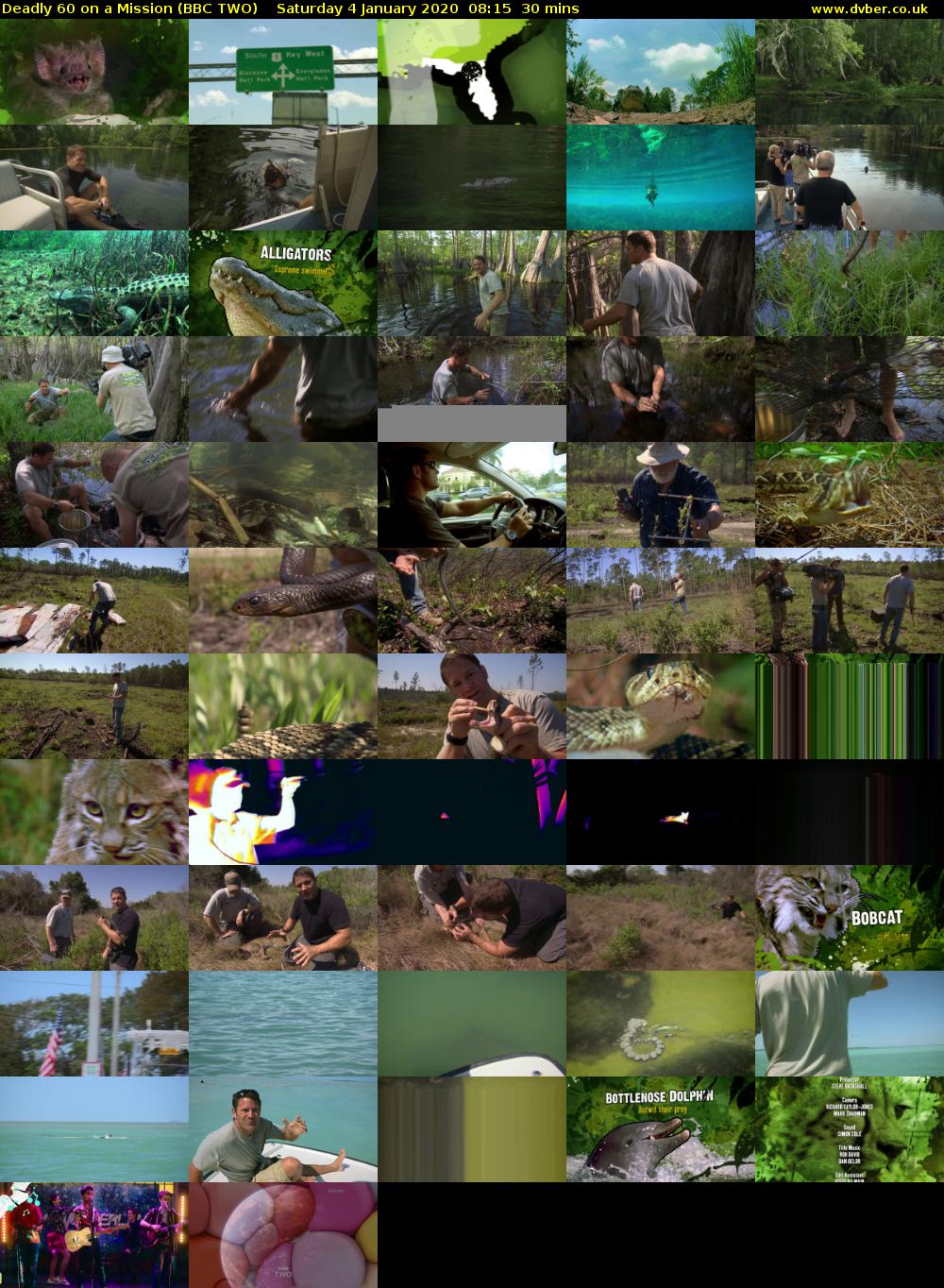 Deadly 60 on a Mission (BBC TWO) Saturday 4 January 2020 08:15 - 08:45