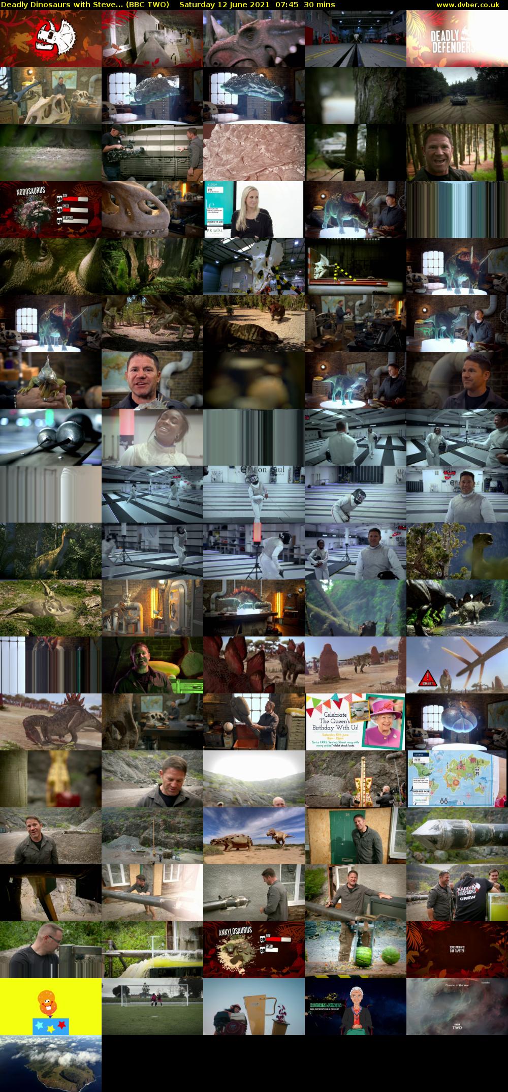 Deadly Dinosaurs with Steve... (BBC TWO) Saturday 12 June 2021 07:45 - 08:15