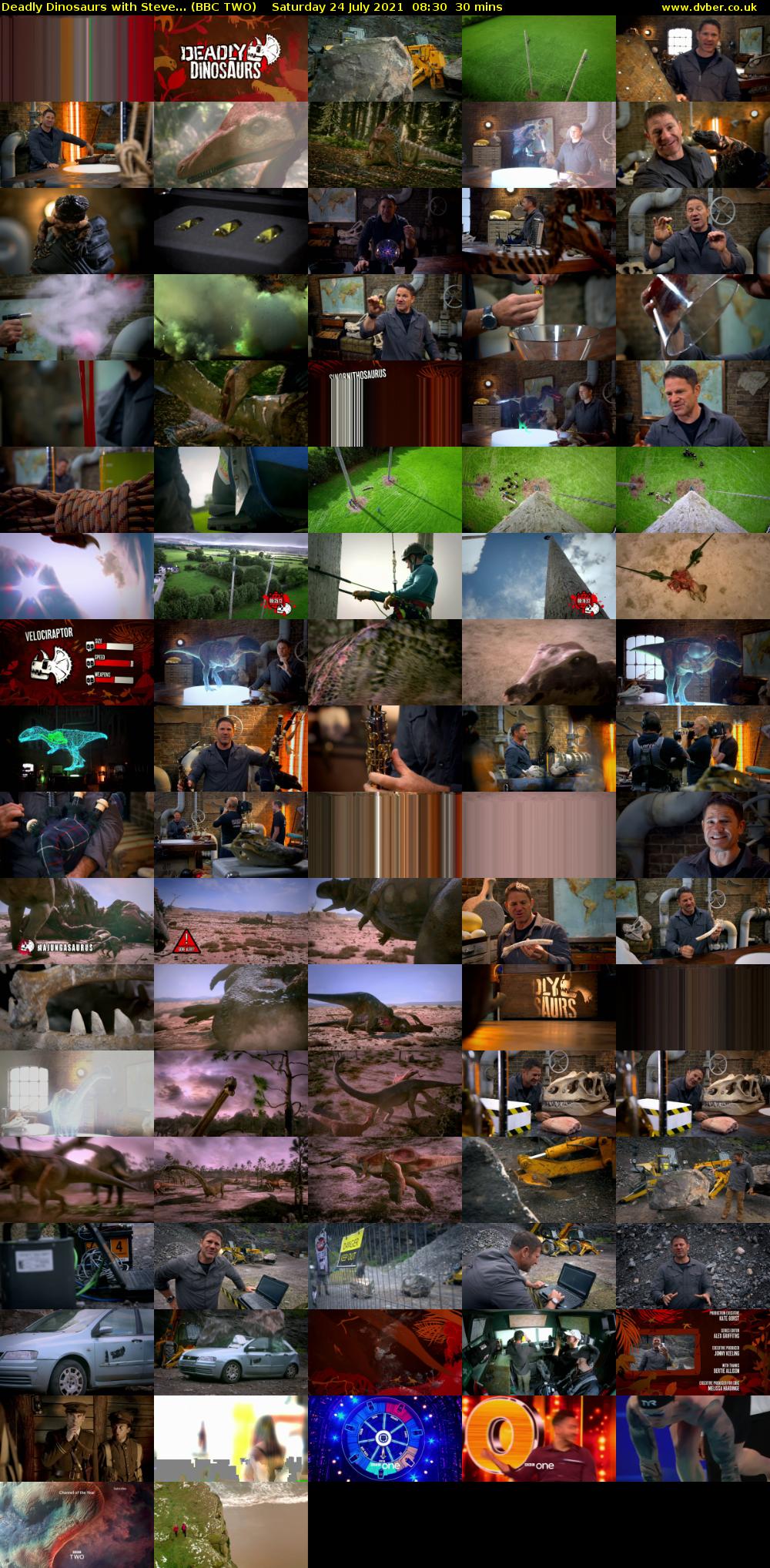 Deadly Dinosaurs with Steve... (BBC TWO) Saturday 24 July 2021 08:30 - 09:00