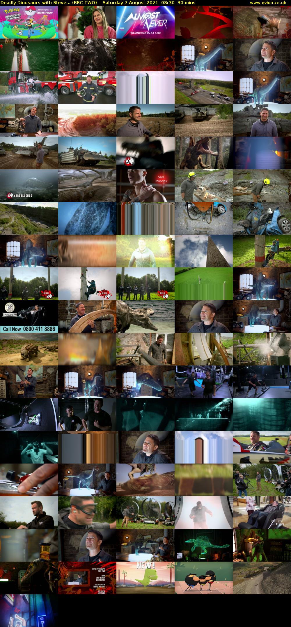 Deadly Dinosaurs with Steve... (BBC TWO) Saturday 7 August 2021 08:30 - 09:00
