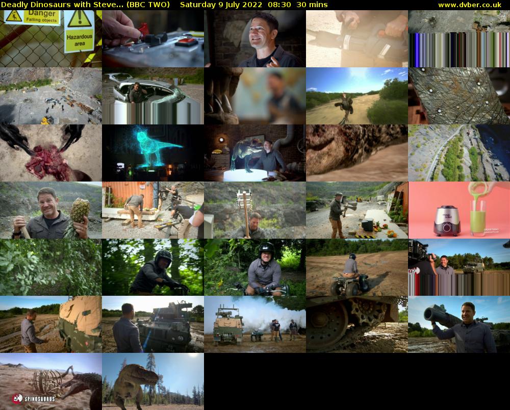 Deadly Dinosaurs with Steve... (BBC TWO) Saturday 9 July 2022 08:30 - 09:00
